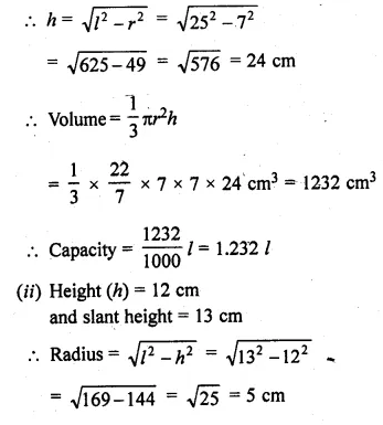 ML Aggarwal Class 10 Solutions for ICSE Maths Chapter 17 Mensuration Ex 17.2 Q6.1