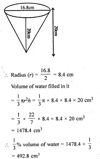 ML Aggarwal Class 10 Solutions for ICSE Maths Chapter 17 Mensuration Ex 17.5 Q17.1