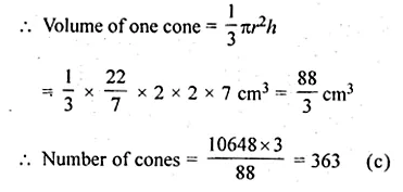 ML Aggarwal Class 10 Solutions for ICSE Maths Chapter 17 Mensuration MCQS Q29.1