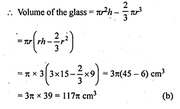 ML Aggarwal Class 10 Solutions for ICSE Maths Chapter 17 Mensuration MCQS Q32.2