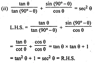 ML Aggarwal Class 10 Solutions for ICSE Maths Chapter 18 Trigonometric Identities Ex 18 Q11.1