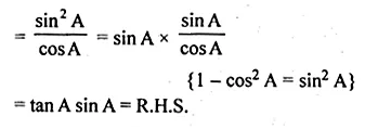 ML Aggarwal Class 10 Solutions for ICSE Maths Chapter 18 Trigonometric Identities Ex 18 Q13.2