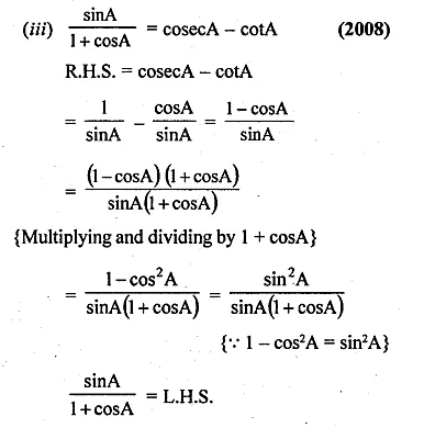 ML Aggarwal Class 10 Solutions for ICSE Maths Chapter 18 Trigonometric Identities Ex 18 Q15.2