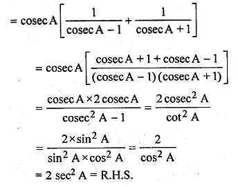 ML Aggarwal Class 10 Solutions for ICSE Maths Chapter 18 Trigonometric Identities Ex 18 Q18.1