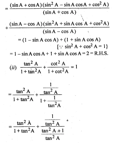 ML Aggarwal Class 10 Solutions for ICSE Maths Chapter 18 Trigonometric Identities Ex 18 Q29.1