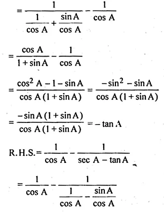 ML Aggarwal Class 10 Solutions for ICSE Maths Chapter 18 Trigonometric Identities Ex 18 Q30.1