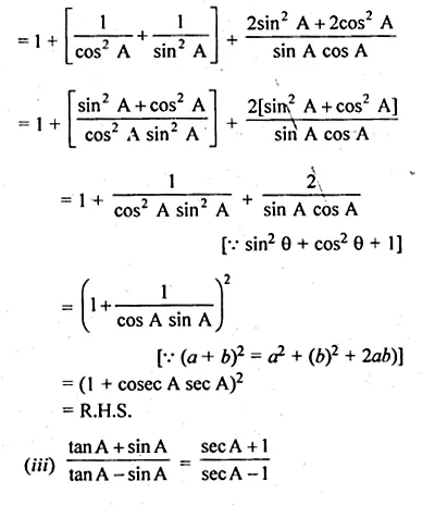 ML Aggarwal Class 10 Solutions for ICSE Maths Chapter 18 Trigonometric Identities Ex 18 Q30.3