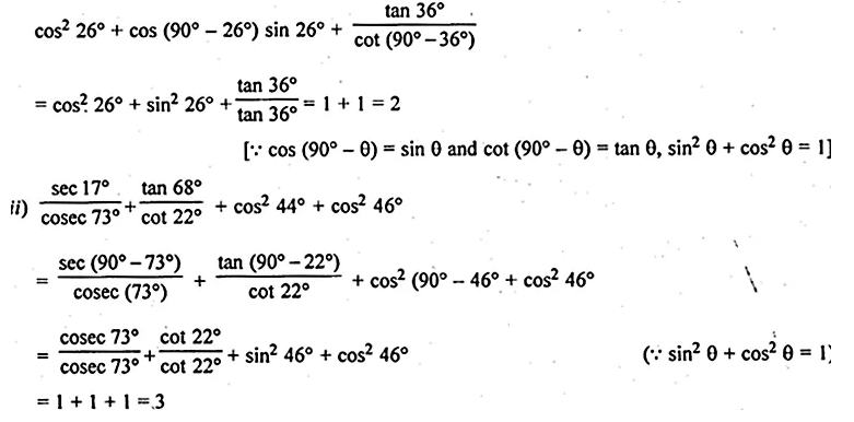 ML Aggarwal Class 10 Solutions for ICSE Maths Chapter 18 Trigonometric Identities Ex 18 Q6.1