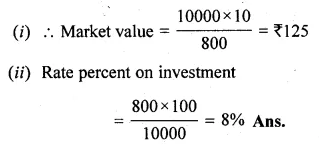 ML Aggarwal Class 10 Solutions for ICSE Maths Chapter 3 Shares and Dividends Chapter Test Q3.1