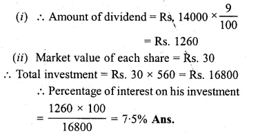 ML Aggarwal Class 10 Solutions for ICSE Maths Chapter 3 Shares and Dividends Ex 3 Q15.1