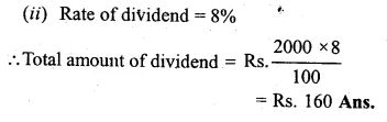 ML Aggarwal Class 10 Solutions for ICSE Maths Chapter 3 Shares and Dividends Ex 3 Q3.1