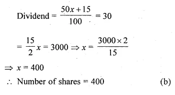 ML Aggarwal Class 10 Solutions for ICSE Maths Chapter 3 Shares and Dividends MCQS Q6.1