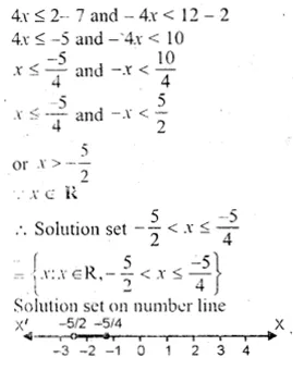 ML Aggarwal Class 10 Solutions for ICSE Maths Chapter 4 Linear Inequations Chapter Test Q6.1