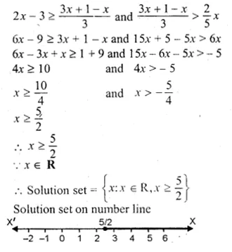 ML Aggarwal Class 10 Solutions for ICSE Maths Chapter 4 Linear Inequations Chapter Test Q7.1