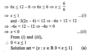 ML Aggarwal Class 10 Solutions for ICSE Maths Chapter 4 Linear Inequations MCQS Q5.1