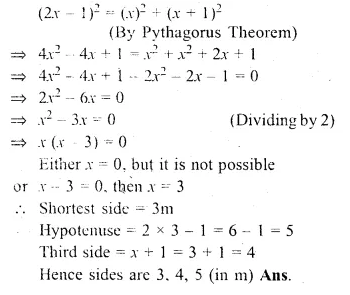 ML Aggarwal Class 10 Solutions for ICSE Maths Chapter 5 Quadratic Equations in One Variable Chapter Test Q20.1