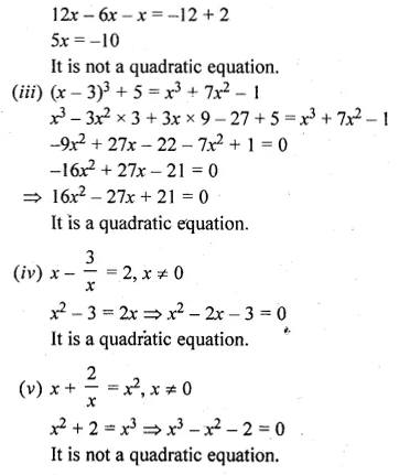 ML Aggarwal Class 10 Solutions for ICSE Maths Chapter 5 Quadratic Equations in One Variable Ex 5.1 Q1.1