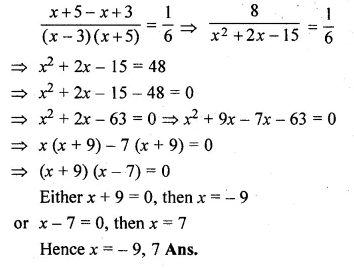 ML Aggarwal Class 10 Solutions for ICSE Maths Chapter 5 Quadratic Equations in One Variable Ex 5.2 Q21.1