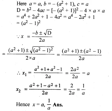ML Aggarwal Class 10 Solutions for ICSE Maths Chapter 5 Quadratic Equations in One Variable Ex 5.3 Q6.1