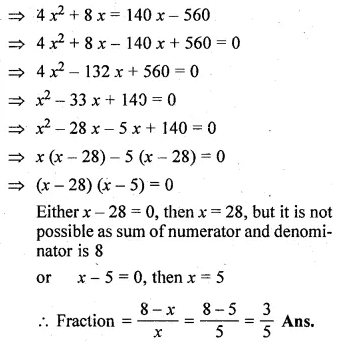 ML Aggarwal Class 10 Solutions for ICSE Maths Chapter 5 Quadratic Equations in One Variable Ex 5.5 Q10.2