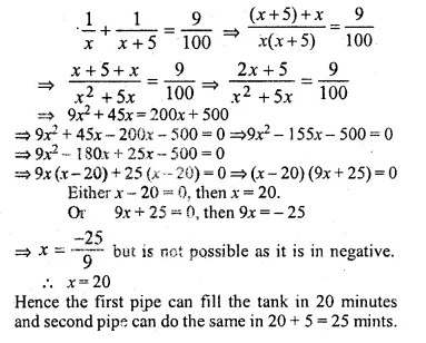 ML Aggarwal Class 10 Solutions for ICSE Maths Chapter 5 Quadratic Equations in One Variable Ex 5.5 Q33.1
