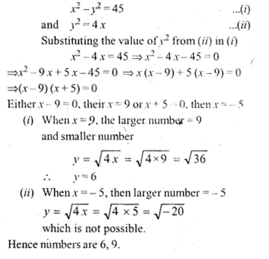ML Aggarwal Class 10 Solutions for ICSE Maths Chapter 5 Quadratic Equations in One Variable Ex 5.5 Q6.1