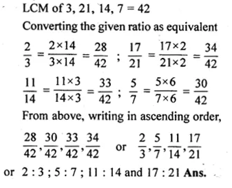 ML Aggarwal Class 10 Solutions for ICSE Maths Chapter 7 Ratio and Proportion Ex 7.1 Q8.1