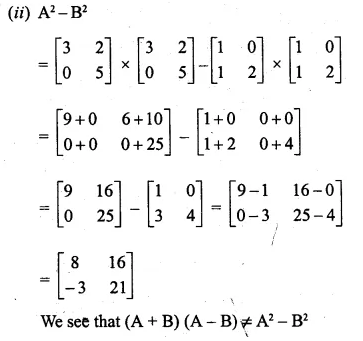 ML Aggarwal Class 10 Solutions for ICSE Maths Chapter 8 Matrices Chapter Test Q7.2