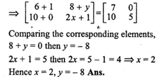ML Aggarwal Class 10 Solutions for ICSE Maths Chapter 8 Matrices Ex 8.2 Q11.1