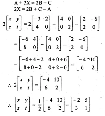 ML Aggarwal Class 10 Solutions for ICSE Maths Chapter 8 Matrices Ex 8.2 Q9.1