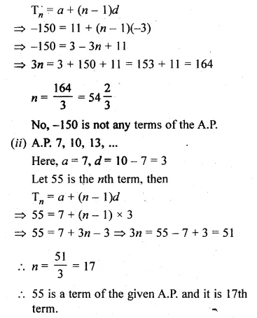 ML Aggarwal Class 10 Solutions for ICSE Maths Chapter 9 Arithmetic and Geometric Progressions Ex 9.2 Q7.1