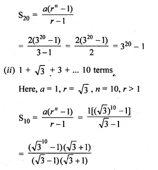 ML Aggarwal Class 10 Solutions for ICSE Maths Chapter 9 Arithmetic and Geometric Progressions Ex 9.5 Q1.1
