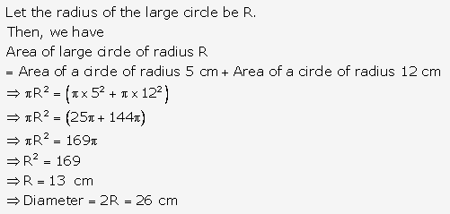 RS Aggarwal Solutions Class 10 Chapter 18 Areas of Circle, Sector and Segment Ex 18a 3