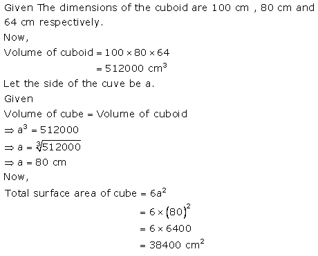 RS Aggarwal Solutions Class 10 Chapter 19 Volume and Surface Areas of Solids Ex 19b 1