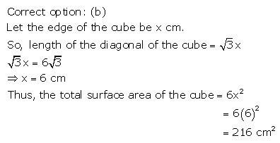 RS Aggarwal Solutions Class 10 Chapter 19 Volume and Surface Areas of Solids MCQ 26