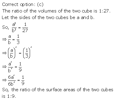 RS Aggarwal Solutions Class 10 Chapter 19 Volume and Surface Areas of Solids MCQ 38