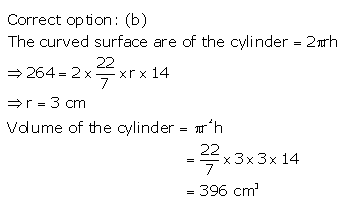 RS Aggarwal Solutions Class 10 Chapter 19 Volume and Surface Areas of Solids MCQ 41