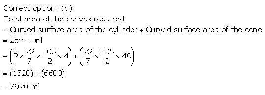 RS Aggarwal Solutions Class 10 Chapter 19 Volume and Surface Areas of Solids MCQ 63
