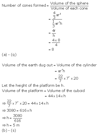 RS Aggarwal Solutions Class 10 Chapter 19 Volume and Surface Areas of Solids MCQ 64