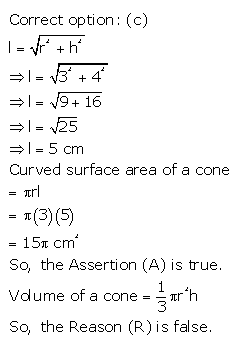 RS Aggarwal Solutions Class 10 Chapter 19 Volume and Surface Areas of Solids MCQ 72