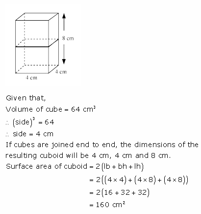 RS Aggarwal Solutions Class 10 Chapter 19 Volume and Surface Areas of Solids Test Yourself 10