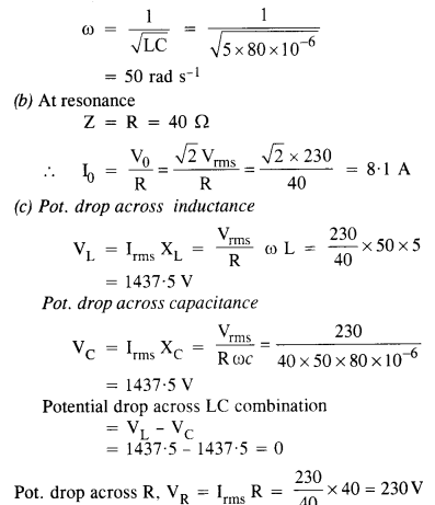 NCERT Solutions for Class 12 Physics Chapter 7 Alternating Current 12