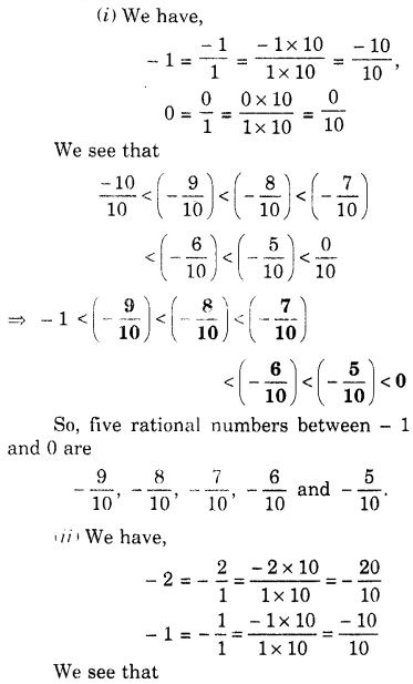 NCERT Solutions for Class 7 Maths Chapter 9 Rational Numbers Ex 9.1 1