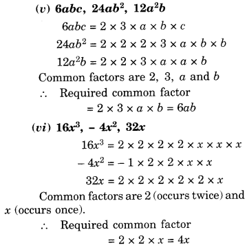 NCERT Solutions for Class 8 Maths Chapter 14 Factorisation Ex 14.1 4