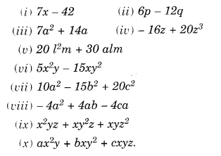 NCERT Solutions for Class 8 Maths Chapter 14 Factorisation Ex 14.1 7