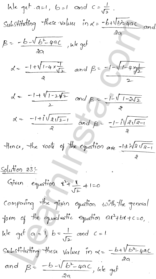RD Sharma Class 11 Solutions Chapter 14 Quadratic Equations Ex 14.1 1.18