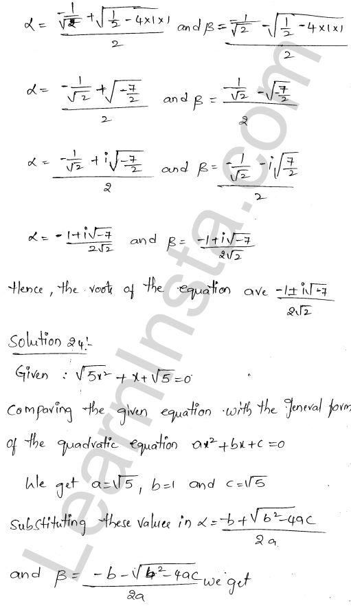 RD Sharma Class 11 Solutions Chapter 14 Quadratic Equations Ex 14.1 1.19