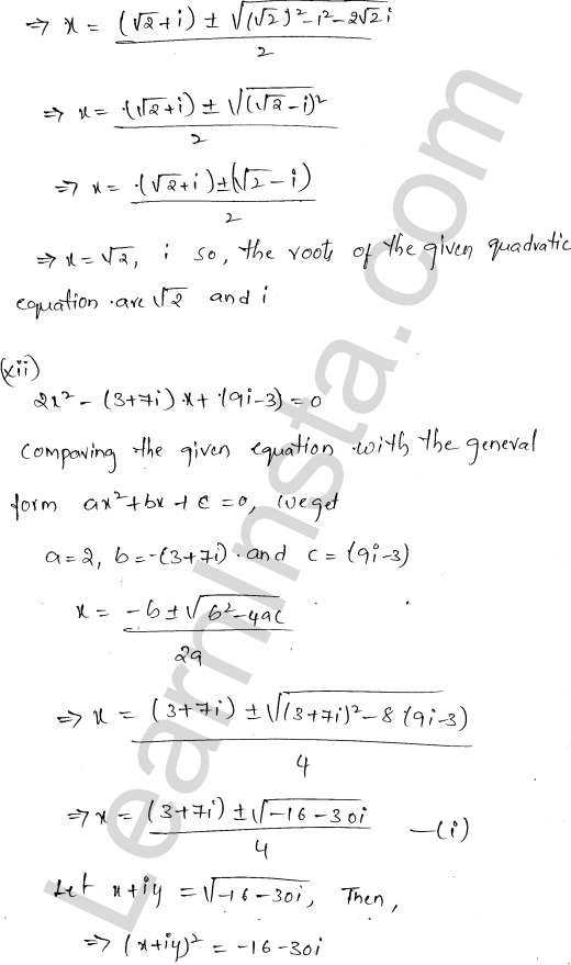 RD Sharma Class 11 Solutions Chapter 14 Quadratic Equations Ex 14.2 1.12
