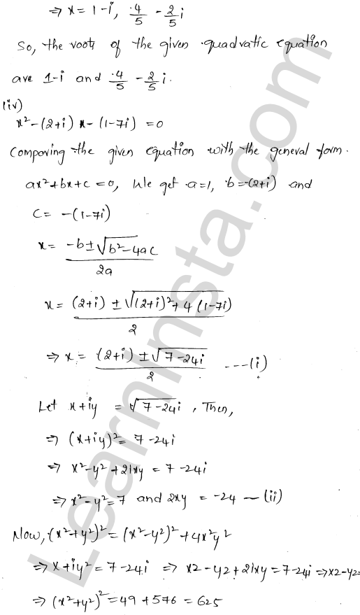 RD Sharma Class 11 Solutions Chapter 14 Quadratic Equations Ex 14.2 1.6