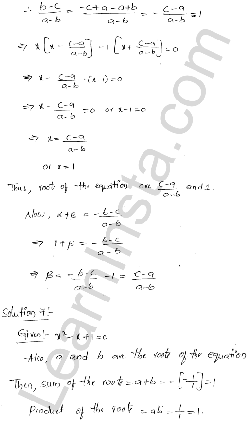 RD Sharma Class 11 Solutions Chapter 14 Quadratic Equations VSAQ 1.4